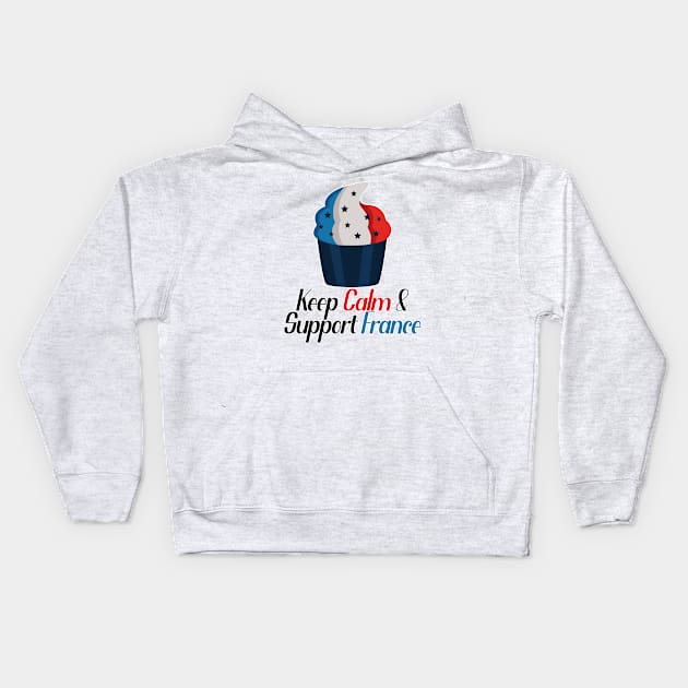 Keep Calm And Support France Kids Hoodie by nextneveldesign